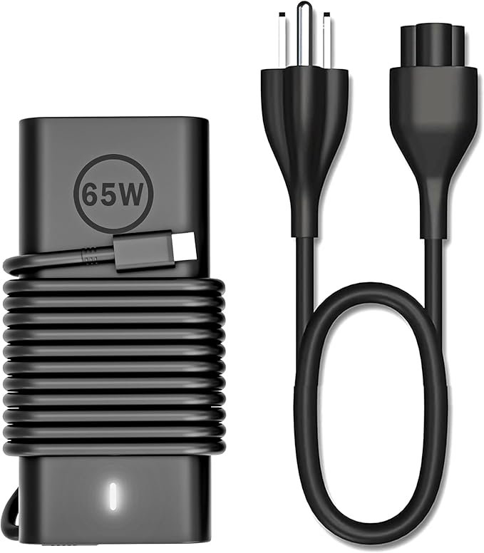 65W USB C Laptop Charger Compatible with Dell Latitude 5420 5520 5530 5550 5540 5430 5450 5440 7420 2-in-1 7430 7440 Inspiron 14 2-in-1 Chromebook 3100 XPS 13 60W Type C Power Cord